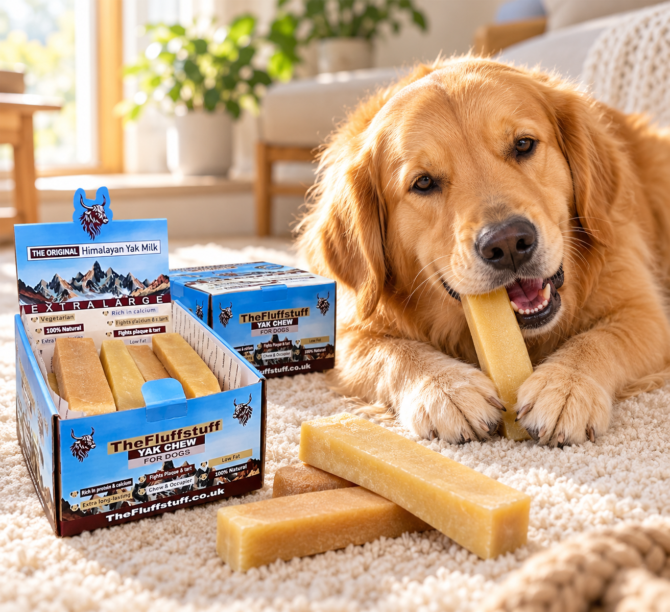 Yak Milk Dog Chews - XL Pack of 10 - The FluffStuff Yak Chews