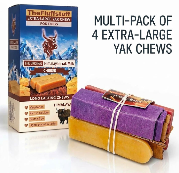 Multi Himalayan Yak Milk Dog Chews – Extra Large 4-Flavour Variety Pack