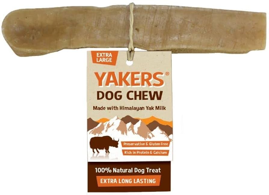 Yakers dog chew pack of 2 XL (natural Himalayan dog chew) x 2 (4 pieces)