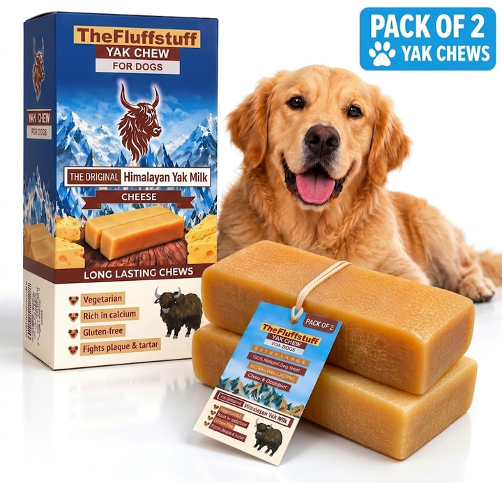Yak Milk Dog Chews - XL Pack of 2 - The FluffStuff Yak Chews