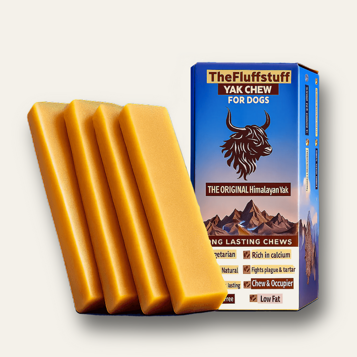FluffStuff Yak Milk Dog Chews - XL - Pack of 4 - All Natural - Himalayan Yak Milk Made
