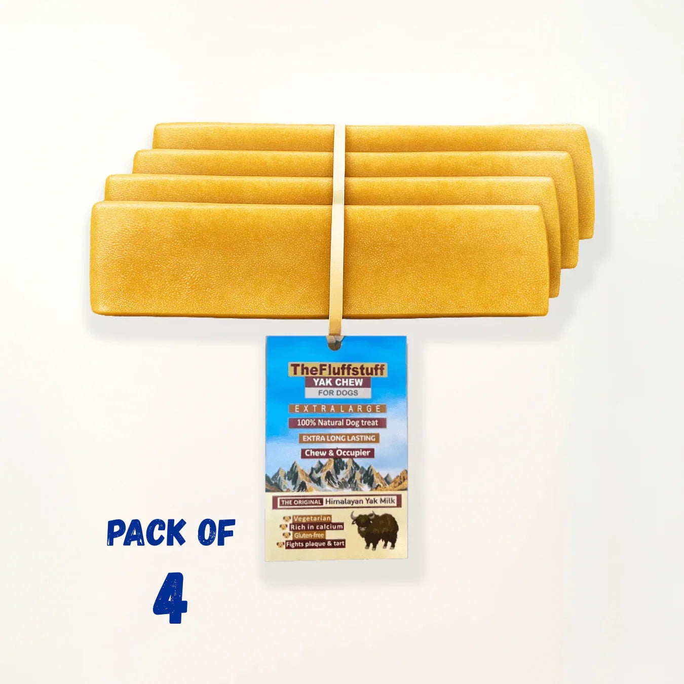 Yak Milk Dog Chews - XL Pack of 4 - Himalayan Dog Chews