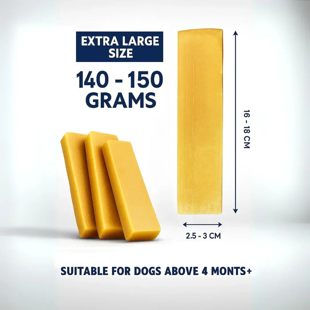 FluffStuff Yak Milk Dog Chews - XL - Pack of 2 - All Natural - Himalayan Yak Milk Made