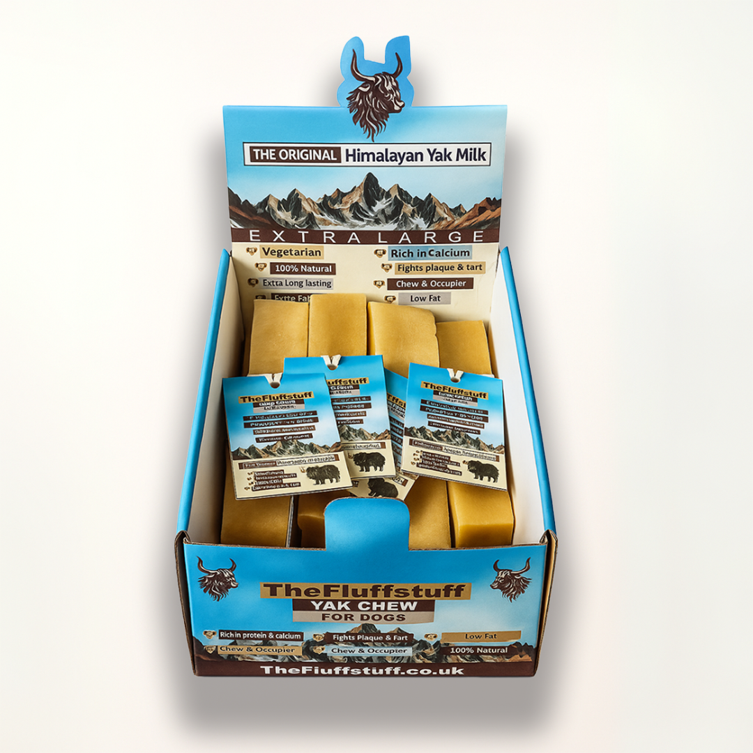 Yak Milk Dog Chews - XL - Pack Of 10 - All Natural - Fluffstuff Dog Chews - Gluten-free - Grain-free