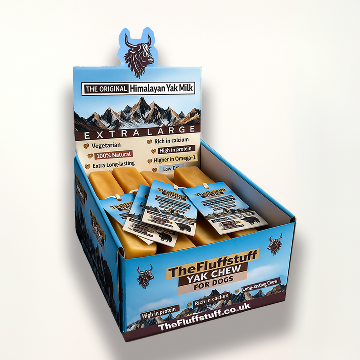 Yak Milk Dog Chews - XL - Pack Of 10 - All Natural - Fluffstuff Dog Chews - Gluten-free - Grain-free