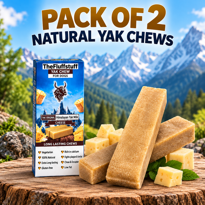 Yak Milk Dog Chews - XL Pack of 2 - The FluffStuff Yak Chews