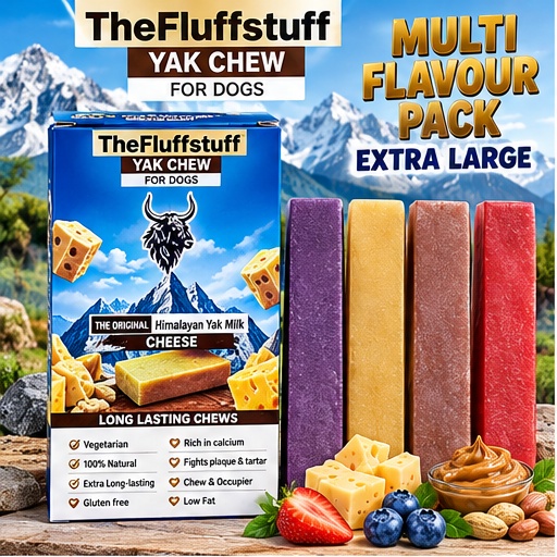 Multi Himalayan Yak Milk Dog Chews – Extra Large 4-Flavour Variety Pack